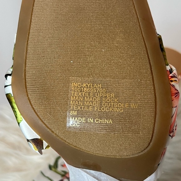 NWOB 8M  Kylah Lace-Up heels floral Pink/White INC International Concepts RARE - Picture 4 of 6